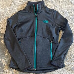 The North Face Black/Gray Jacket with Teal Accents